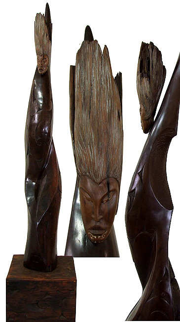 joe kemp contemporary nz maori sculptor, wood carving